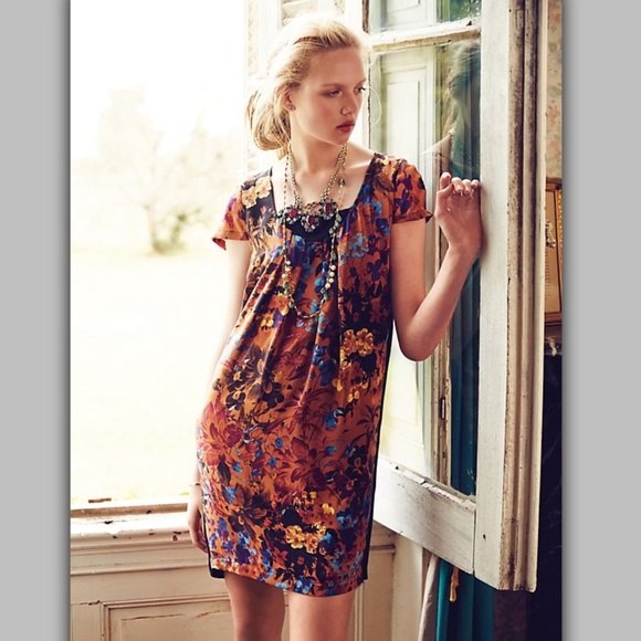 Anthropologie Dresses & Skirts - Anthropologie Maeve Pintura Silk Shift Dress